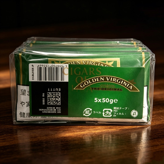 Golden Virginia Original Hand Rolling Tobacco 50G_5 Packs(Japan)