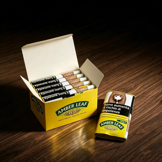 Amber Leaf Black Hand-rolled Tobacco (Original Flavor) 50g x 5 packs